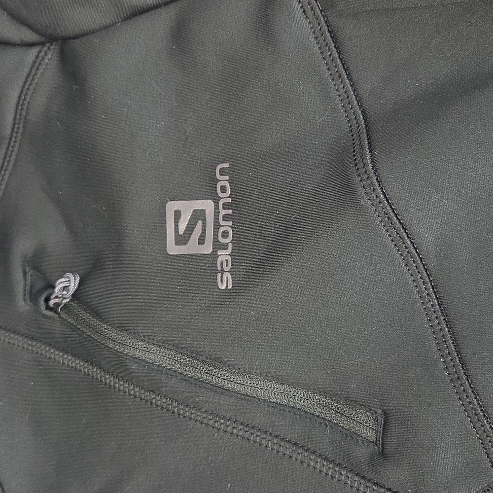 Salomon Men's Discovery Fleece Black Performance Track Jacket - Picture 3 of 16